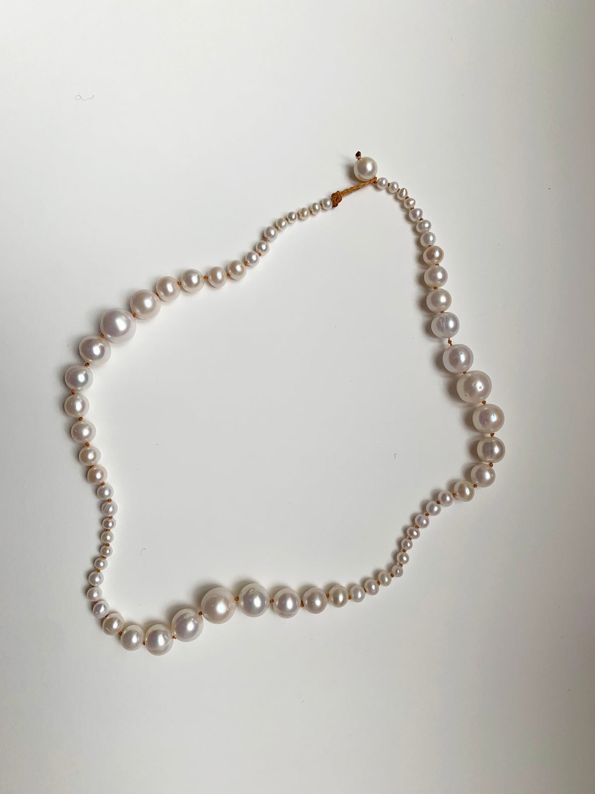MARICHELLE | CLASSIC PEARL NECKLACE, NUDE CORD